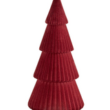 12" Red Velvet Glass Tree