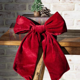 14" Maroon Velvet Bow