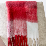 Red Color Block Throw | 50 x 60"