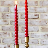 11" Red LED Twist Taper Candle - SET of 2