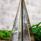 12" Brass Mirror Christmas Tree