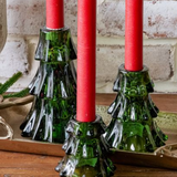 Glass Tree Candle Holder