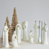 Resin Nativity, Cream Color & Brown