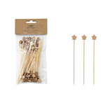 Bamboo Gold Star Appetizer Sticks | 50pk