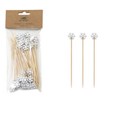 Bamboo Snowflake Appetizer Sticks | 50pk