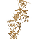 63" Gold Berry Leaf Garland