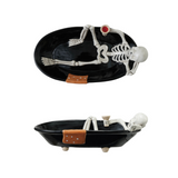 Ceramic Skeleton In Tub Dish Bowl | 10.5x5"