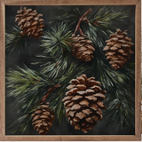 Pinecone Branch | 12x12