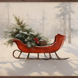 Beautiful Red Sleigh | 20x16