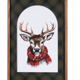 Framed Deer With Scarf Print | 15.5 x 23.5"