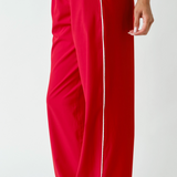 Wide Leg Track Pants with Side Stripe