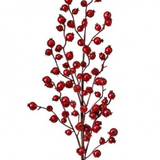 26" Metallic Berry Tinsel Spray