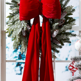 35" Fabric Bow Ornament