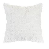 17.5" White Snowflake Pillow