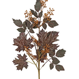 22" Mini Berry Fall Leaf Spray