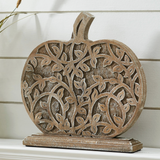 Harvest Vine Wooden Pumpkin | 11x12"