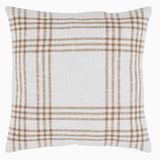 Textured Wheat Plaid Pillow | 18x18
