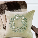 Leaf Wreath Pillow | 18x18"