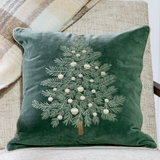 Green Tree Ornaments Pillow | 18x18"