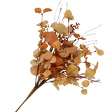 18" Orange And Cream Eucalyptus Pick