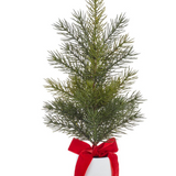 13" Fir Tree in Cement Pot