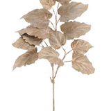 29" Glitter Hydrangea Leaf Spray