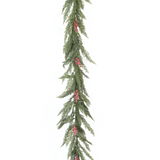 6.5' Pine And Berry Garland