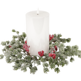 Japanese Pine And Red Berry Candle Ring