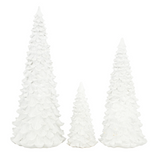White Resin Christmas Trees | 7", 11", 15"