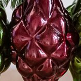 Quilted Texture Ornament | Red, Green
