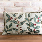Green Holly Pillow | 12x20"