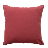 18" Embroidered Stripes & Velvet Bow Pillow
