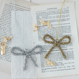 2.5" Glass Beaded Metal Bow Ornament