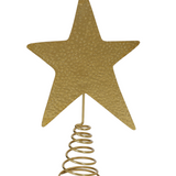 10.5" Hammered Gold Star Tree Topper