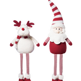 31" Santa and Reindeer Weighted Shelf Sitter