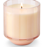 Pink Pine Etch Striped Glass Candle