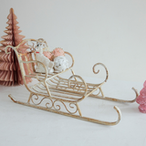 Antique Gold Finish Sleigh | 15x7"