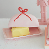 Pink Butter Dish | 6.5 x 4"