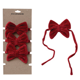 Cotton Velvet Bow Napkin Tie | 4pk