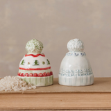 Stoneware Beanie Hat S & P Shakers