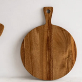 15.5" Round Acacia Wood Cutting Board