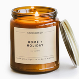 Home + Holiday - Amber Jar Soy Candle