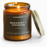 Mahogany + Cashmere - Amber Jar Soy Candle