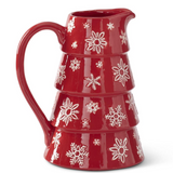 10" Ceramic Snowflake Pitcher