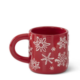 4" Red Snowflake Mug