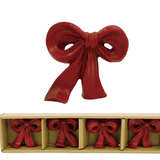 2" Red Bow Place Card Holder | Set of 4