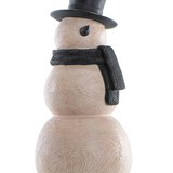 12" Resin and Black Snowman