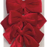 5" Velvet Bow w/ Clip | Set of 3