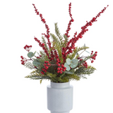 22" Potted Christmas Greenery