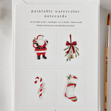 Classic Christmas Paintable Notecard